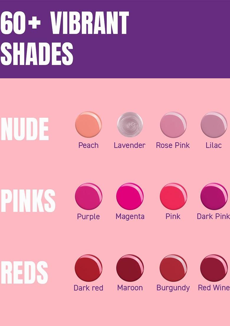 Elle 18 Nail Pops Long Lasting Polish Quick Dry Formula For Glossy Finish 5Ml 192