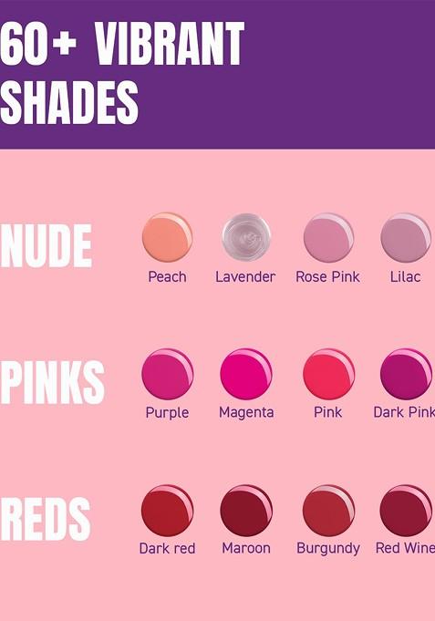 Elle 18 Nail Pops Long Lasting Polish Quick Dry Formula For Glossy Finish 5Ml 192