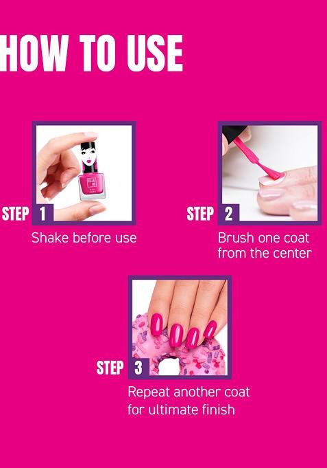 Elle 18 Nail Pops Long Lasting Polish Quick Dry Formula For Glossy Finish 5Ml 30