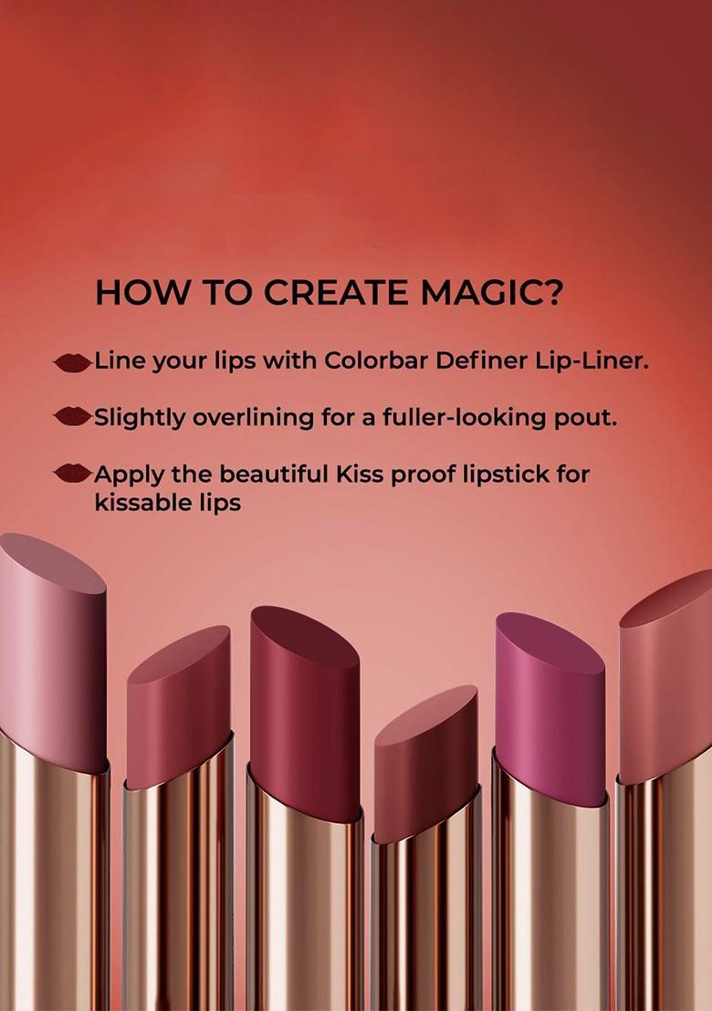 Colorbar Long Lasting Kiss Proof Bullet Lipstick 3 7G Into You 01