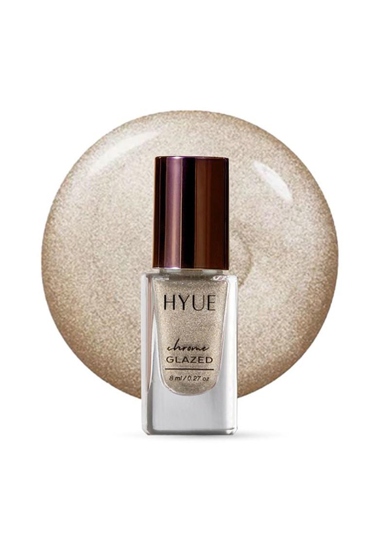 Hyue Chrome Glazed Nail Paint Icy Silver Quick Dry And Chip Resistant With Jojobal Oil