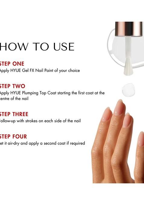 Hyue Gel Fx Nail Paint Top Coat Quick Dry And Chip Resistant 14 Day Long Wear 8Ml