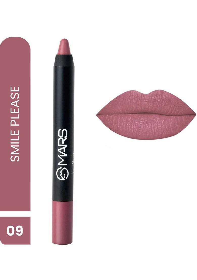 Mars Purple Won'T Smudge Budge Proof Matte Lip Crayon Lipstick Shade 9