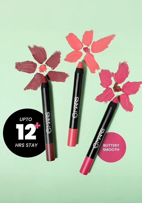 Mars Purple Won'T Smudge Budge Proof Matte Lip Crayon Lipstick Shade 9