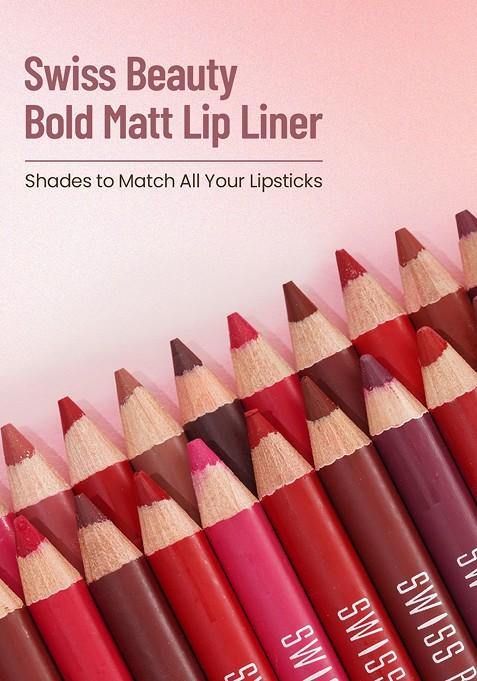 Swiss Beauty Bold Matt Lip Liner Pencil Fruit Punch 04