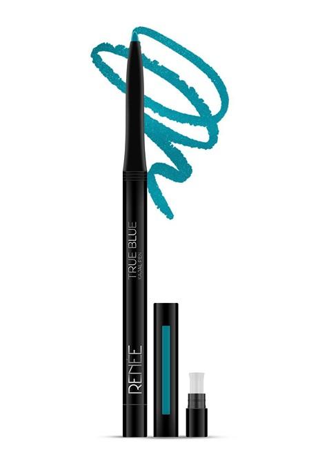 Renee Long Lasting Smudge Proof Kajal Pen With Sharpener 0 35G True Blue