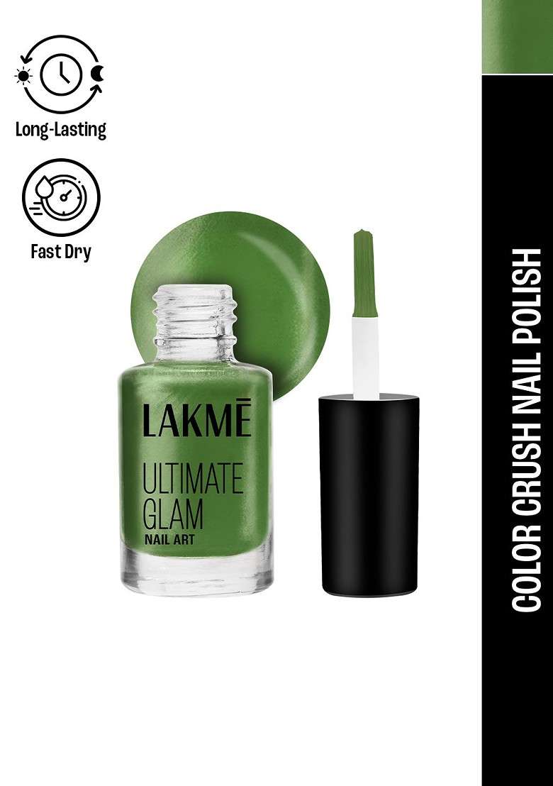 Lakme Color Crush Nailart M18 Deep Olive 6 Ml - Indya