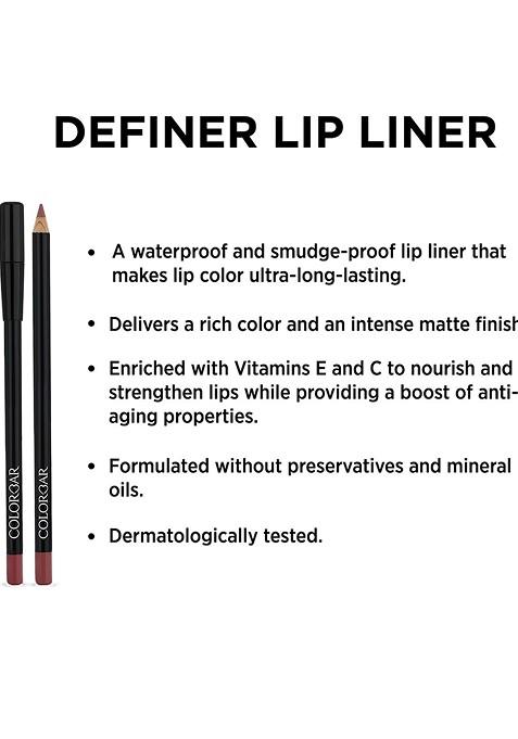 Colorbar Definer Lip Liner Pencil With Sharpener 1 45 G Berry Rose 004