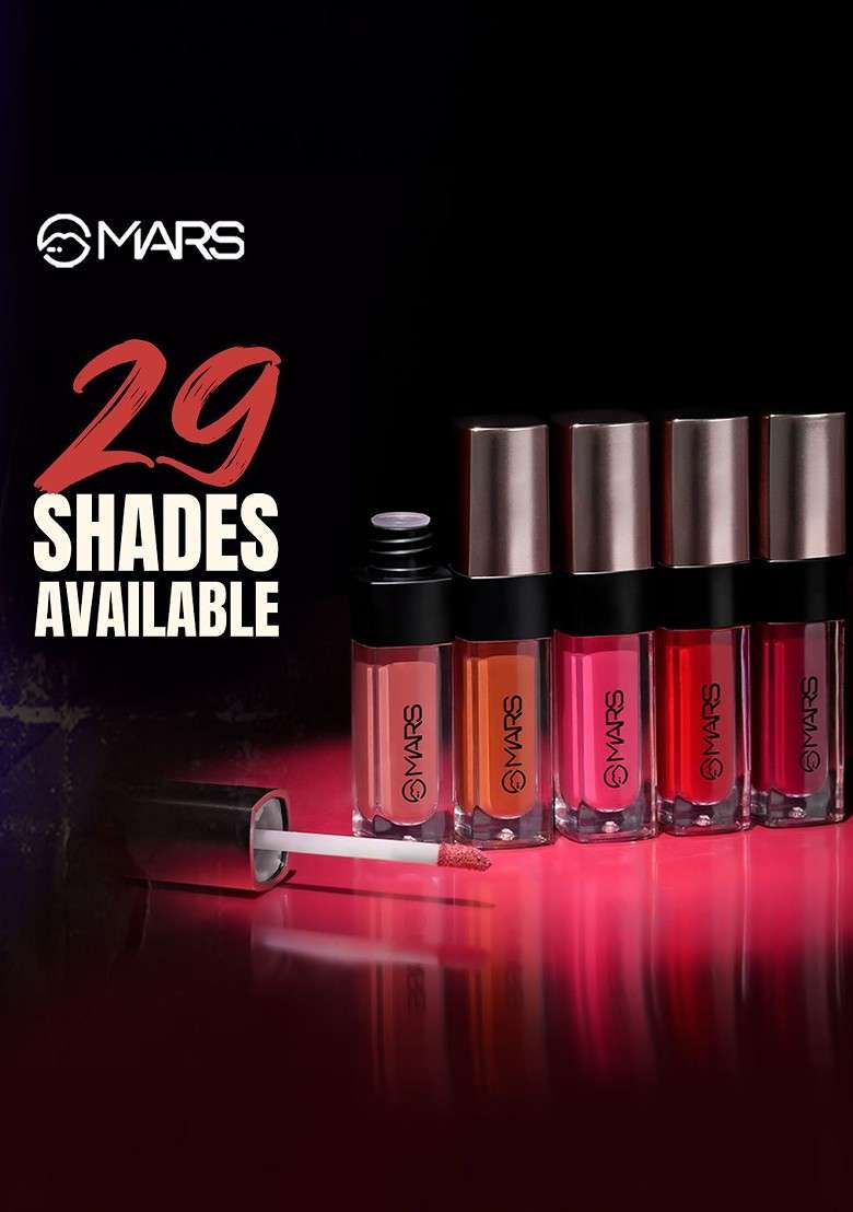 Mars Popstar Non Transfer Long Lasting Matte Liquid Lipstick 6Ml Kickass 22 - Indya