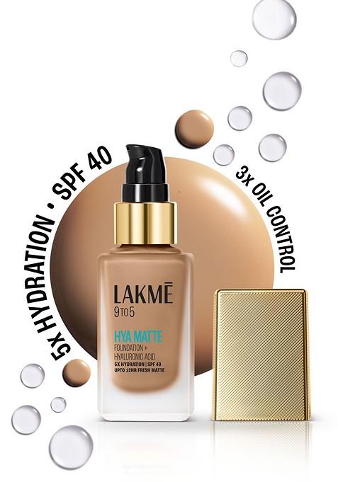 Lakme 9To5 Hya Matte Foundation With Hyaluronic Acid Spf40 25Ml Cool Walnut