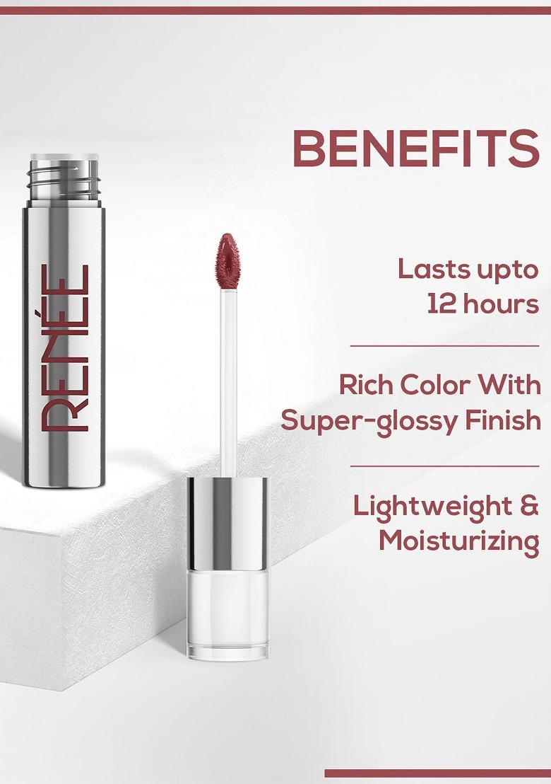 Renee Gloss Stay Transfer Proof Long Lasting Liquid Lip Color 3 5 Ml Nude Sia