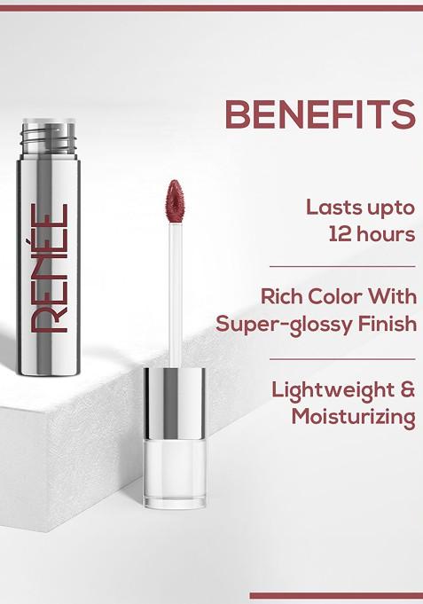 Renee Gloss Stay Transfer Proof Long Lasting Liquid Lip Color 3 5 Ml Nude Sia