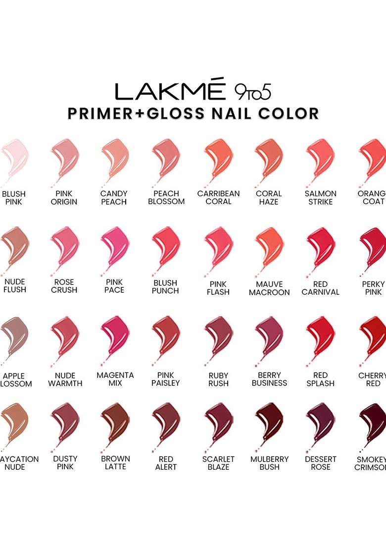 Lakme 9To5 Overtime Shine Glossy Long Lasting Quick Dry Nail Color 6Ml Brown Latte - Indya