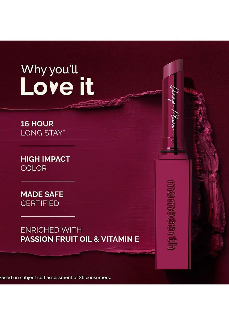 Mamaearth Long Lasting Matte Stay Lipstick 2G Deep Plum