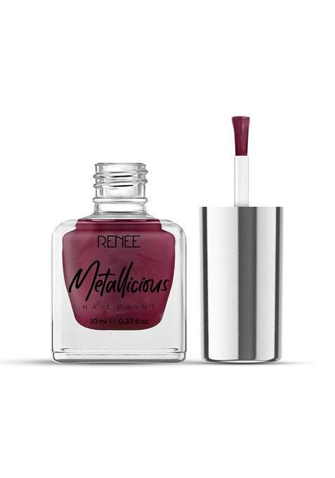 Renee Metallicious Long Lasting Nail Paint 10Ml Cosmic Maroon