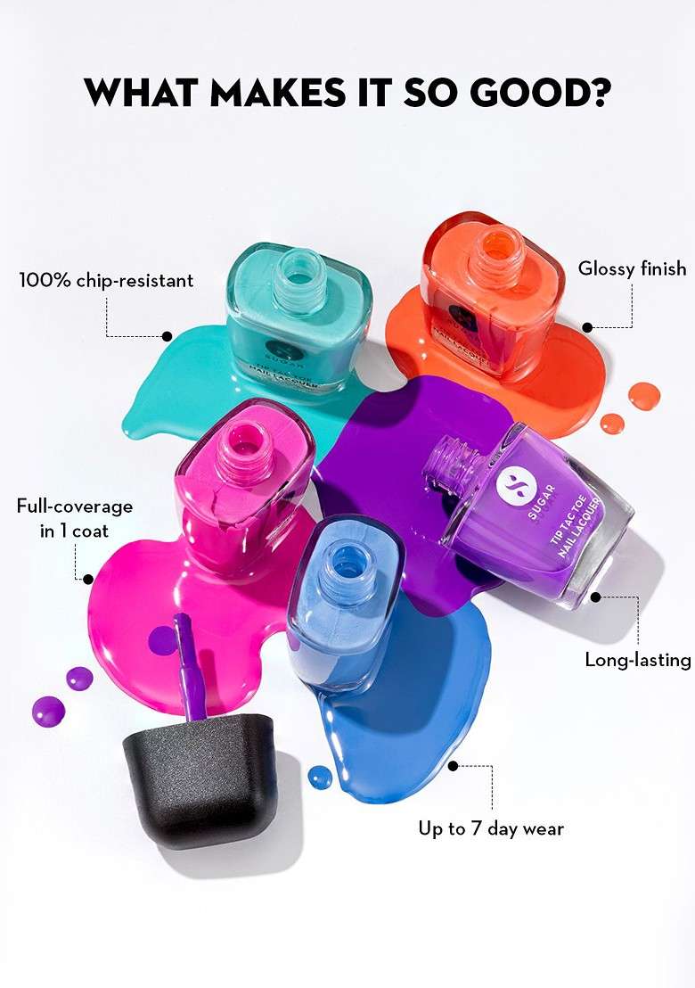 Sugar Tip Tac Toe Long Lasting Glossy Nail Lacquer 9Ml Pink Peony 15 - Indya