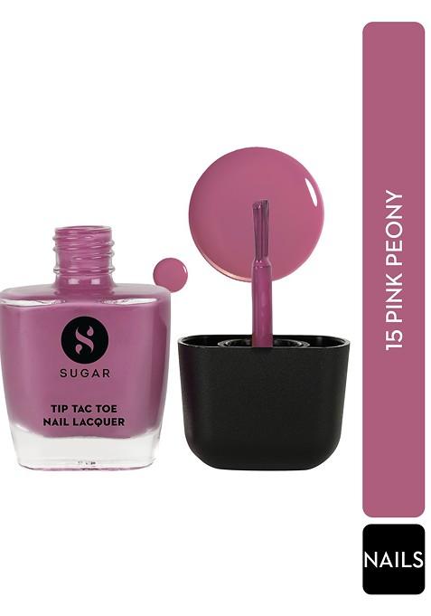 Sugar Tip Tac Toe Long Lasting Glossy Nail Lacquer 9Ml Pink Peony 15
