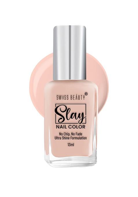 Swiss Beauty Slay Quick Dry Nail Polish With Ultra Shine Formula 13 Ml French Toast 04