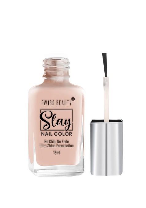Swiss Beauty Slay Quick Dry Nail Polish With Ultra Shine Formula 13 Ml French Toast 04