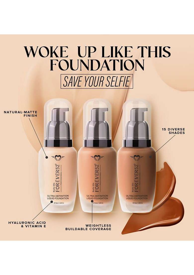 Daily Life Forever52 Beige Ultra Definition Liquid Foundation Peanut Butter 30 Ml - Indya