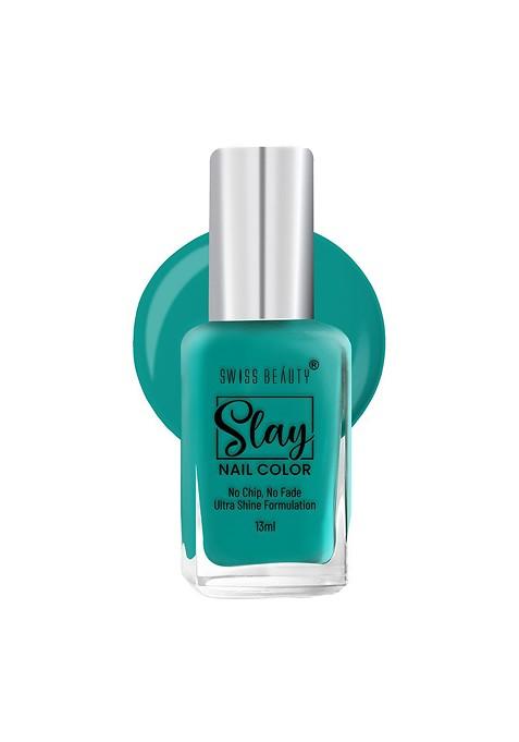 Swiss Beauty Slay Ultra Shine Formulation Nail Colour 13Ml Sea Deep Blue 78