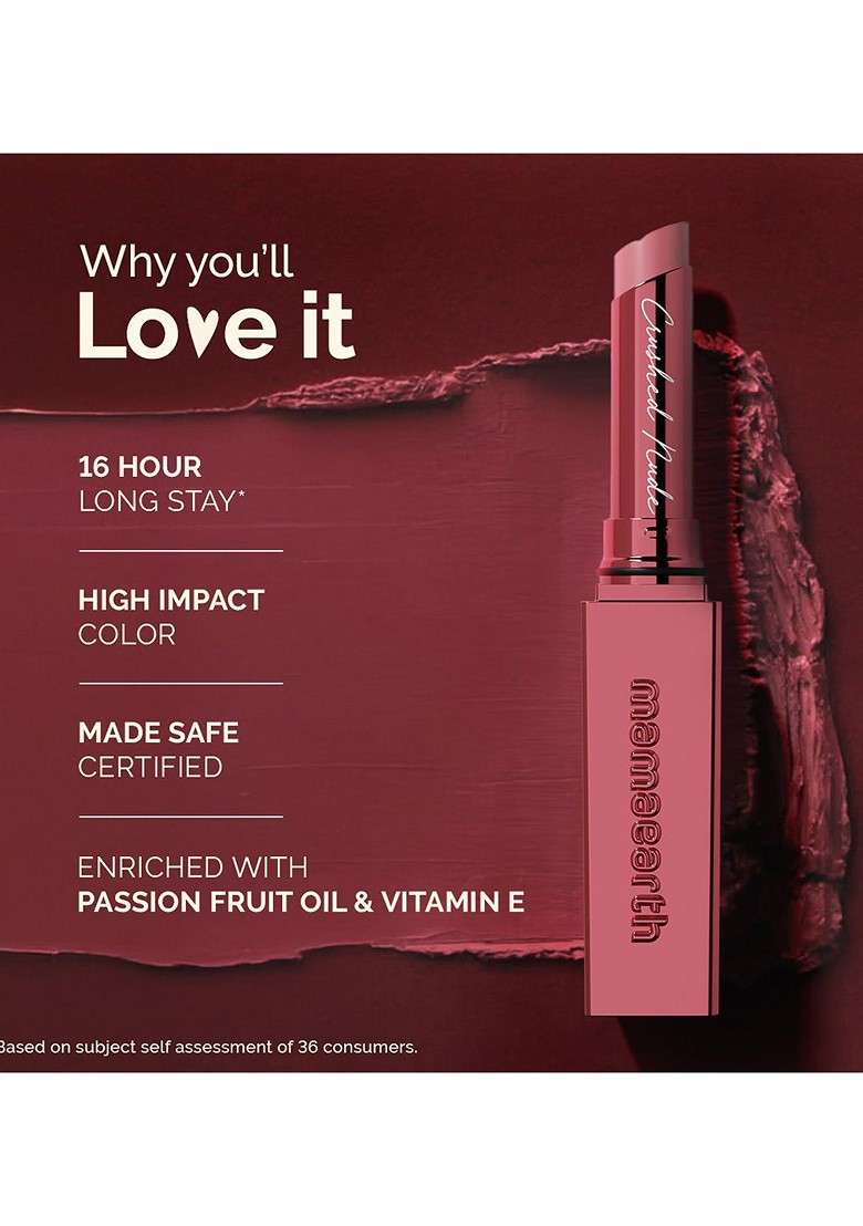 Mamaearth Women Luxe Matte Long Stay Lipstick With Passion Fruit Oil 2G Mocha Crush 18 - Indya