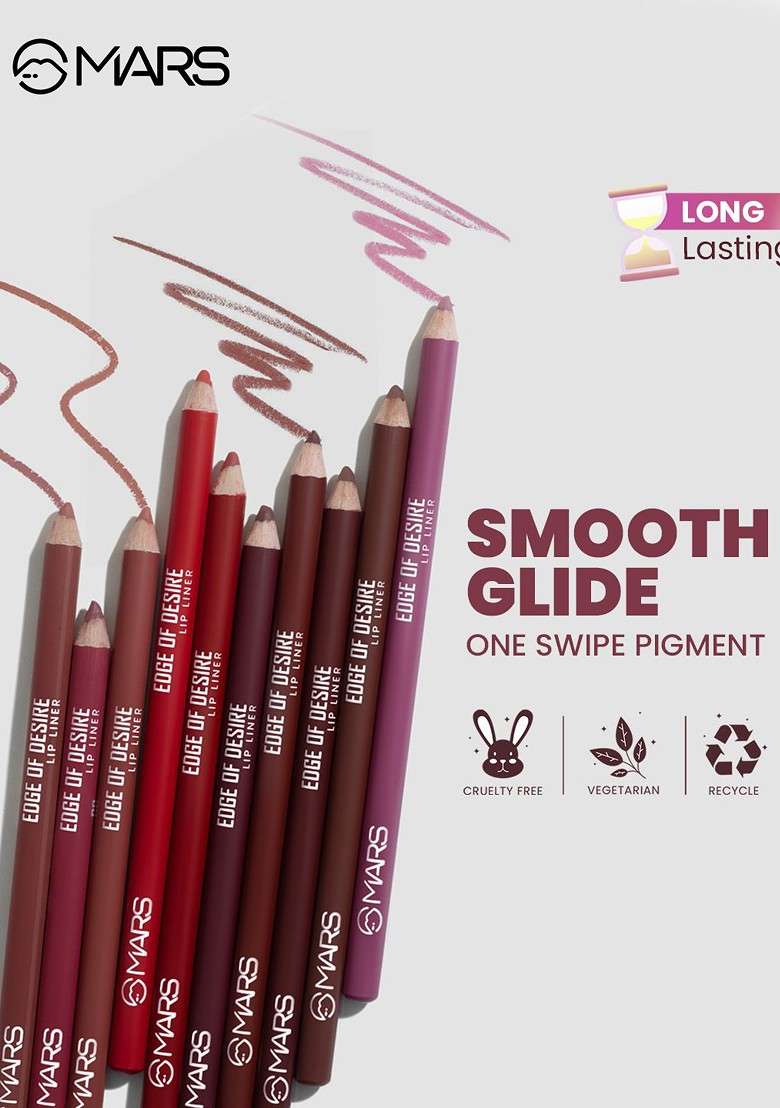 Mars Edge Of Desire Matte Long Lasting Lip Liner Pencil Chilli Red 20 - Indya