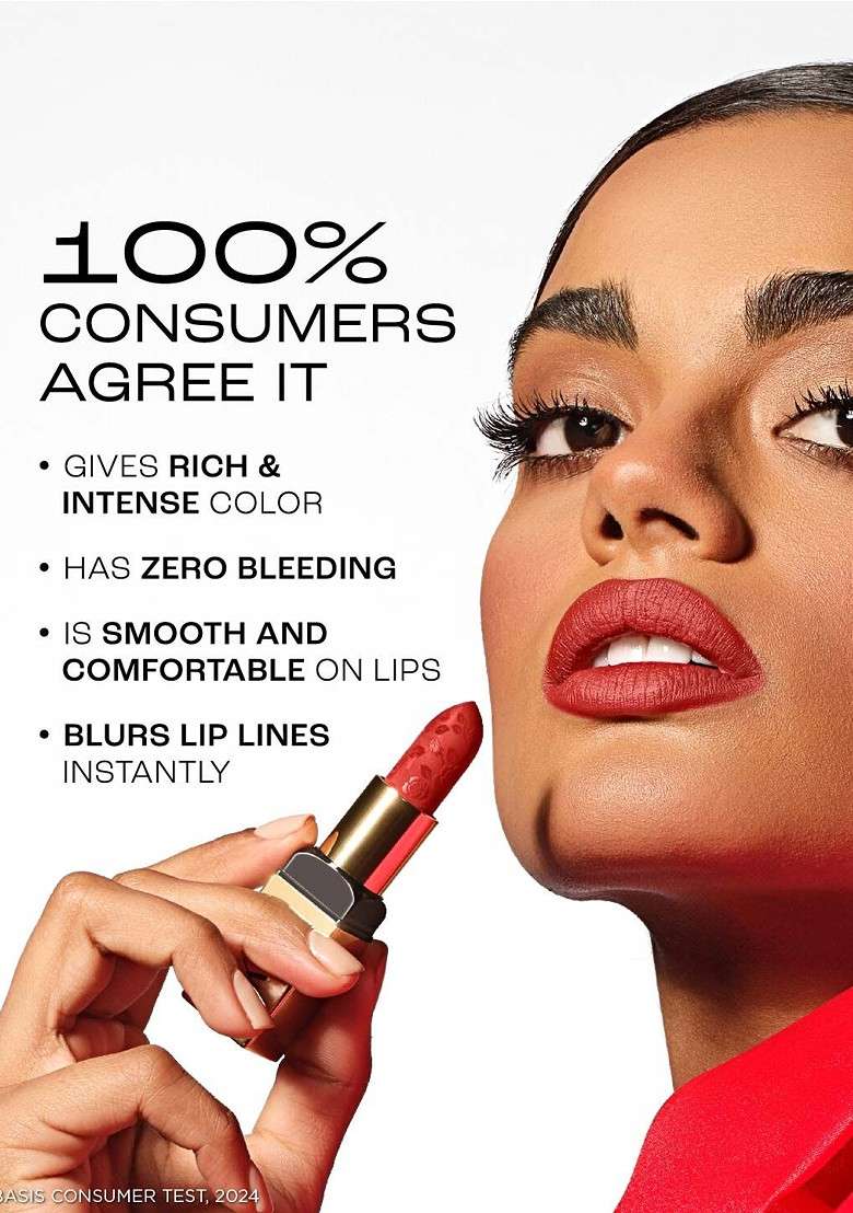 Lakme Rouge Bloom Long Lasting Powder Matte Bullet Lipstick 4G Cocoa Carnation 204 - Indya