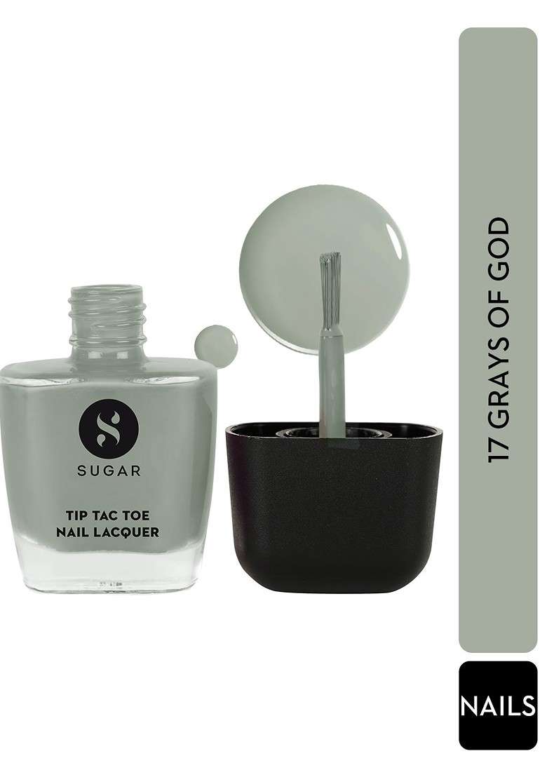 Sugar Tip Tac Toe Long Lasting Glossy Nail Lacquer 9Ml Grays Of God 17 - Indya