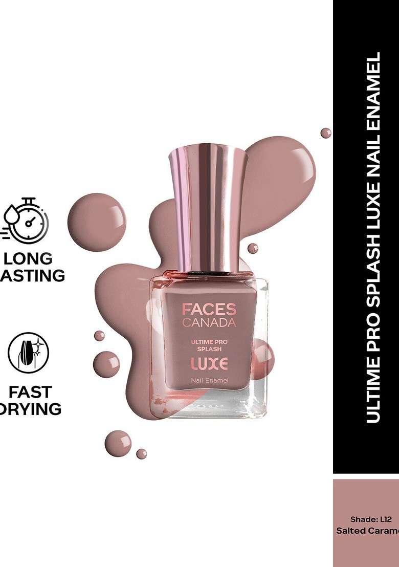 Faces Canada Ultime Pro Splash Luxe Quick Dry Nail Enamel 12Ml Salted Caramel L12 - Indya