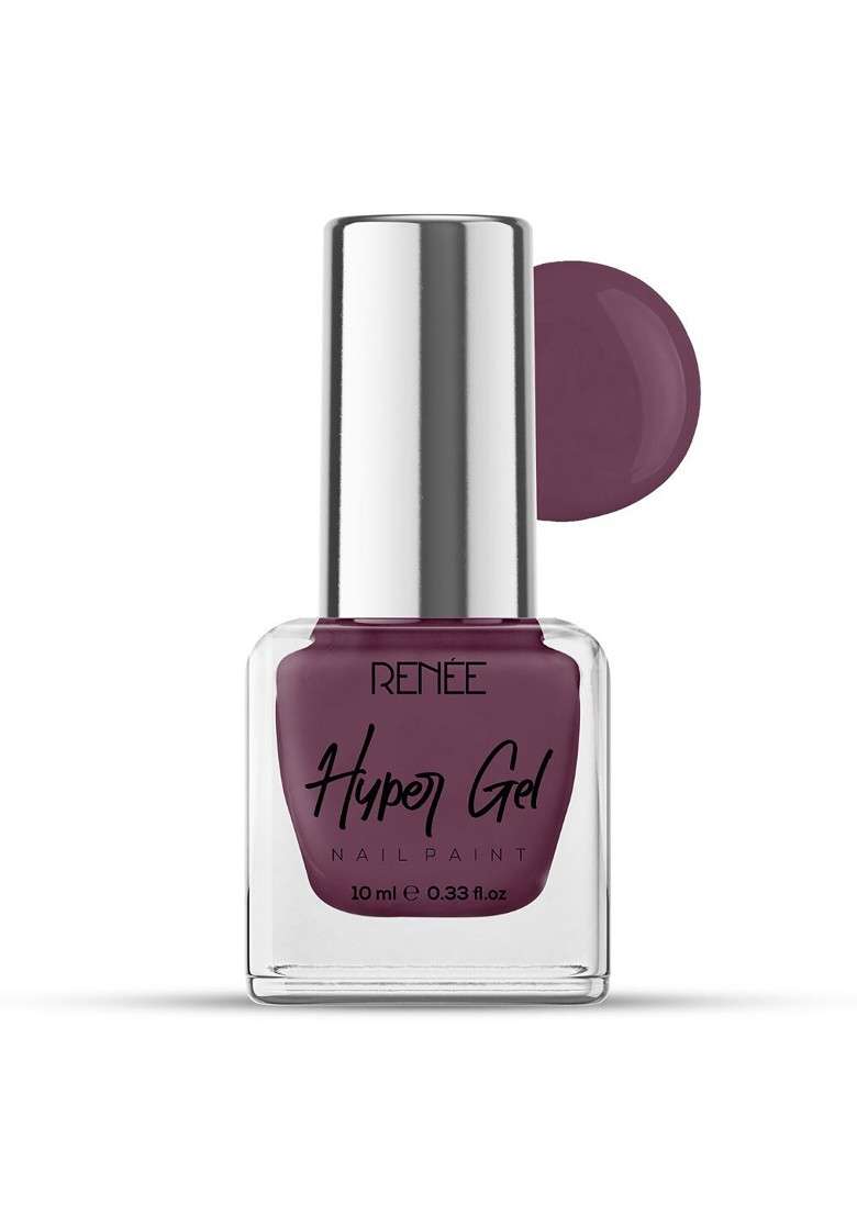 Renee Hyper Gel Nail Paint 10Ml Burgundy Violet - Indya