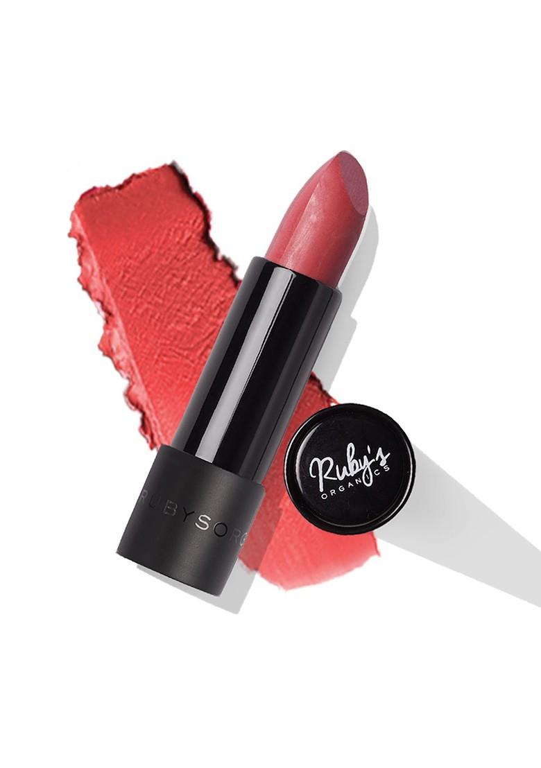Ruby'S Organics Semi Matte Long Lasting Lipstick 3 7G Apricot