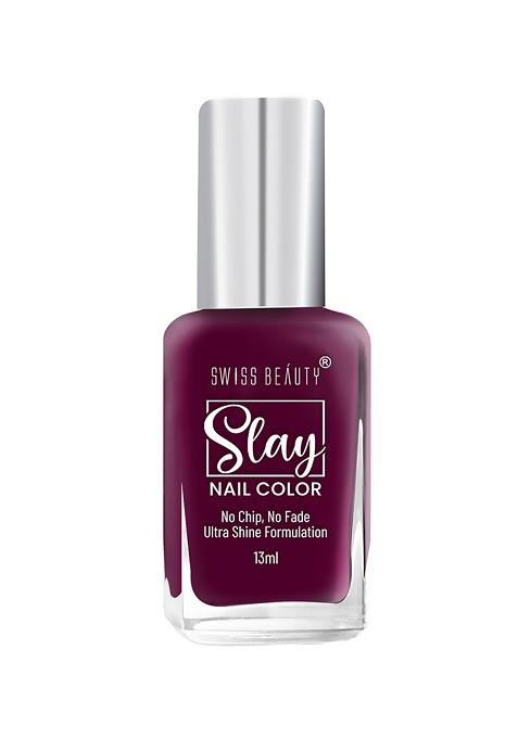 Swiss Beauty Slay Quick Dry Nail Color 13Ml The Purple 86