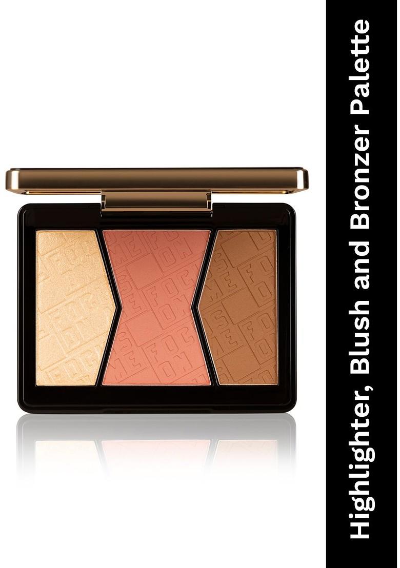 Pac Focus On Me High Pigmented 3 In 1 Blush Highlighter Palette Dark