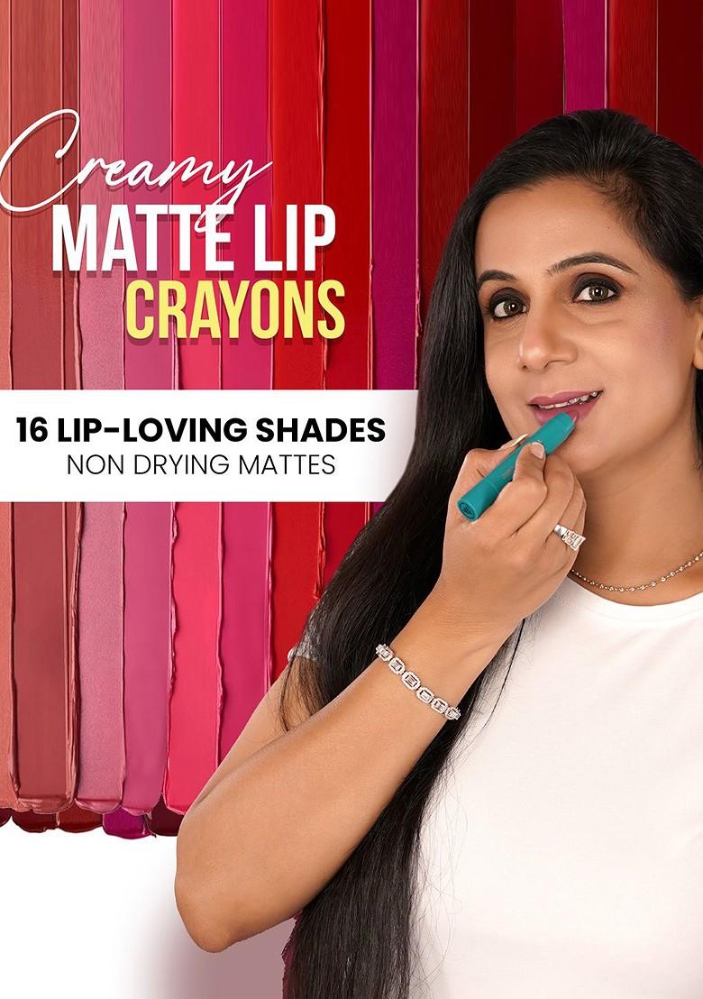 Parul Garg Set Of 5 Creamy Matte Lip Crayons Dusky Girl Favourites