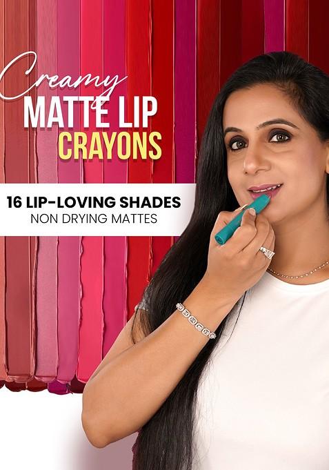 Parul Garg Set Of 5 Creamy Matte Lip Crayons Dusky Girl Favourites