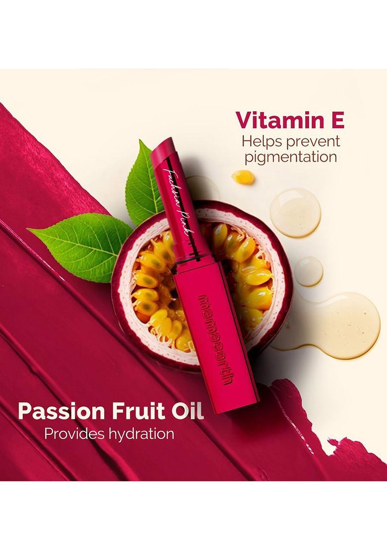 Mamaearth Women Luxe Matte Long Stay Lipstick With Passion Fruit Oil 2G Fuchsia Pink