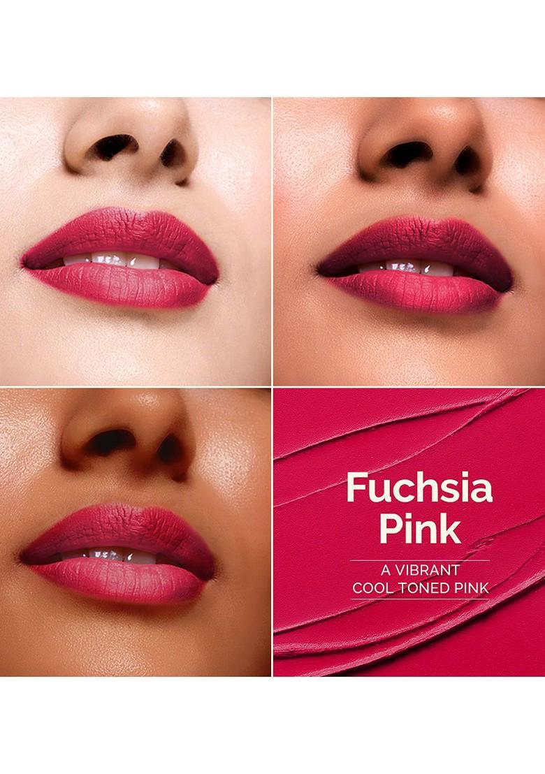 Mamaearth Women Luxe Matte Long Stay Lipstick With Passion Fruit Oil 2G Fuchsia Pink