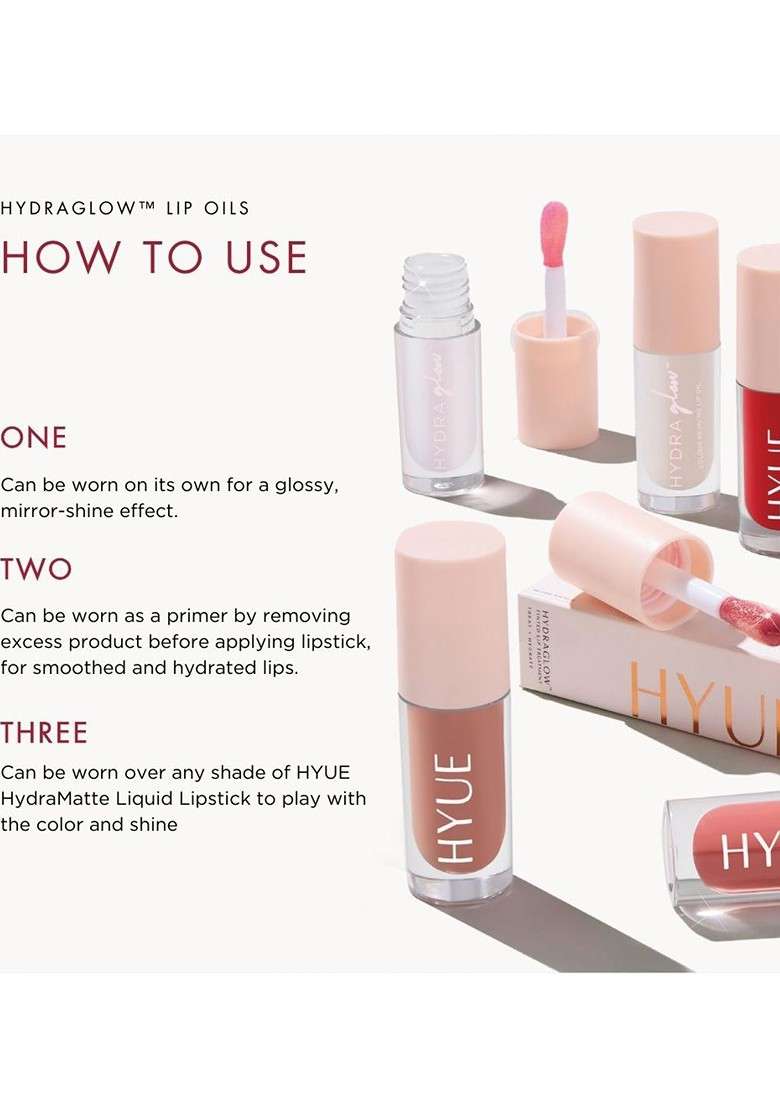Hyue Hydra Glow Day And Night Lip Oil Non Sticky With 24Hr Hydration - Indya