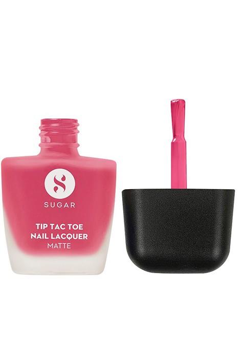 Sugar Tip Tac Toe Long Lasting Nail Lacquer Matte 9Ml Magenta Maze 36