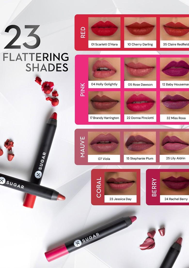 Sugar Matte As Hell Crayon Lipstick 04 Holly Golightly With Sharpener