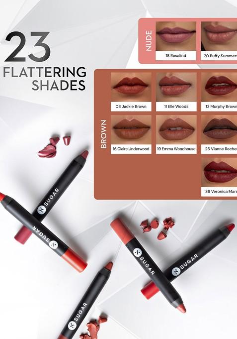 Sugar Matte As Hell Crayon Lipstick 04 Holly Golightly With Sharpener