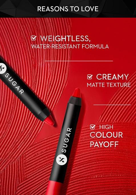 Sugar Matte As Hell Crayon Lipstick 04 Holly Golightly With Sharpener