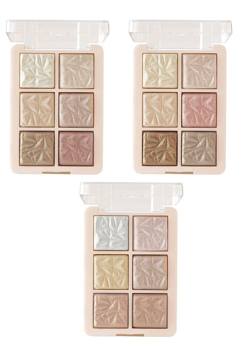 Mars Glowzilla Palette 3Pcs Long Lasting Illuminating Highlighters 12Gm Each Shade01 02 03