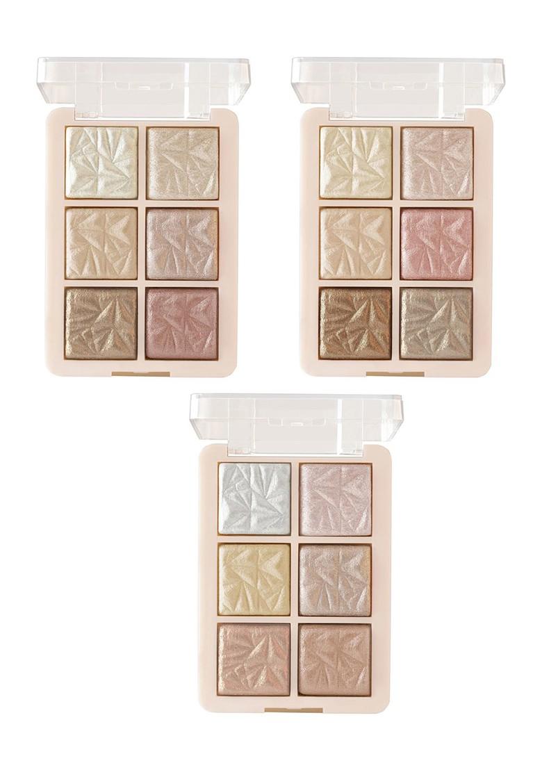 Mars Glowzilla Palette 3Pcs Long Lasting Illuminating Highlighters 12Gm Each Shade01 02 03