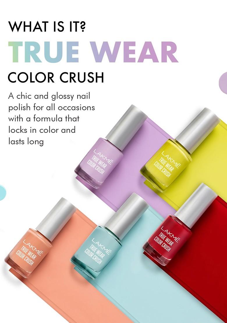 Lakme True Wear Color Crush Chip Resistant Long Lasting Vibrant Nail Polish 6Ml 14