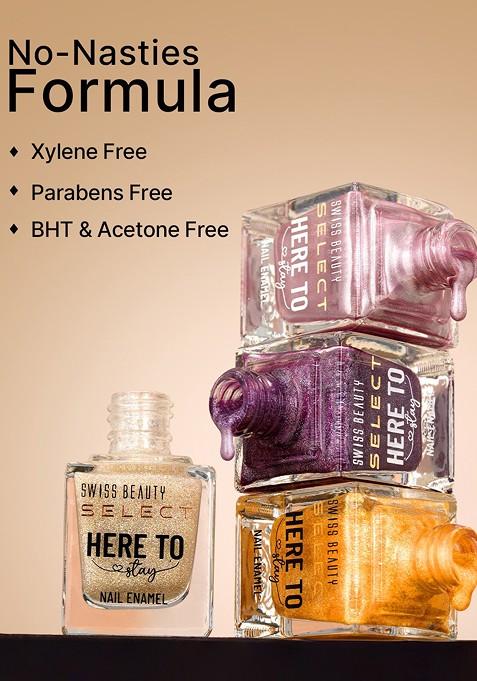 Swiss Beauty Select Here To Stay Long Lasting Nail Enamel 12 Ml Shimmy Rust 27