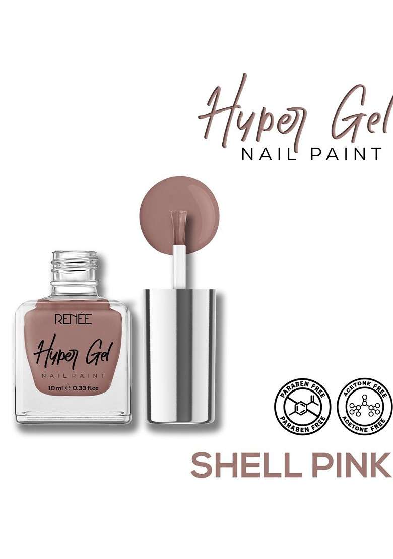 Renee Hyper Gel Nail Paint 10Ml Shell Pink - Indya