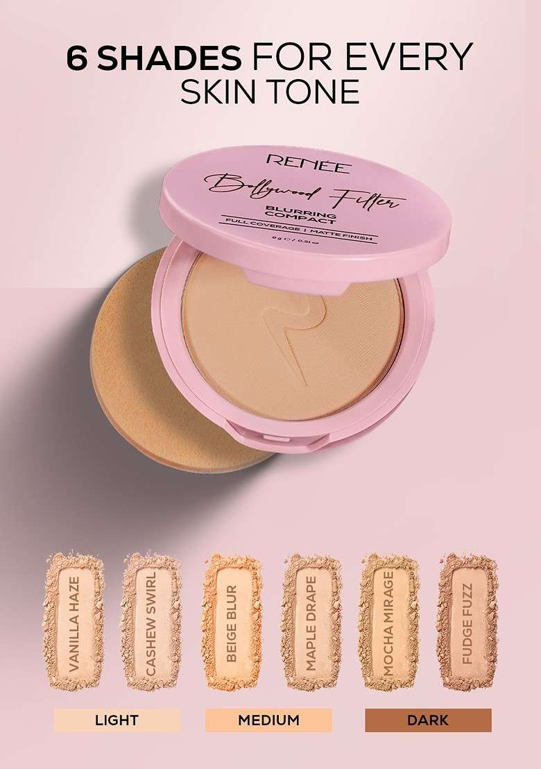 Renee Bollywood Filter Blurring Compact Fudge Fuzz - Indya