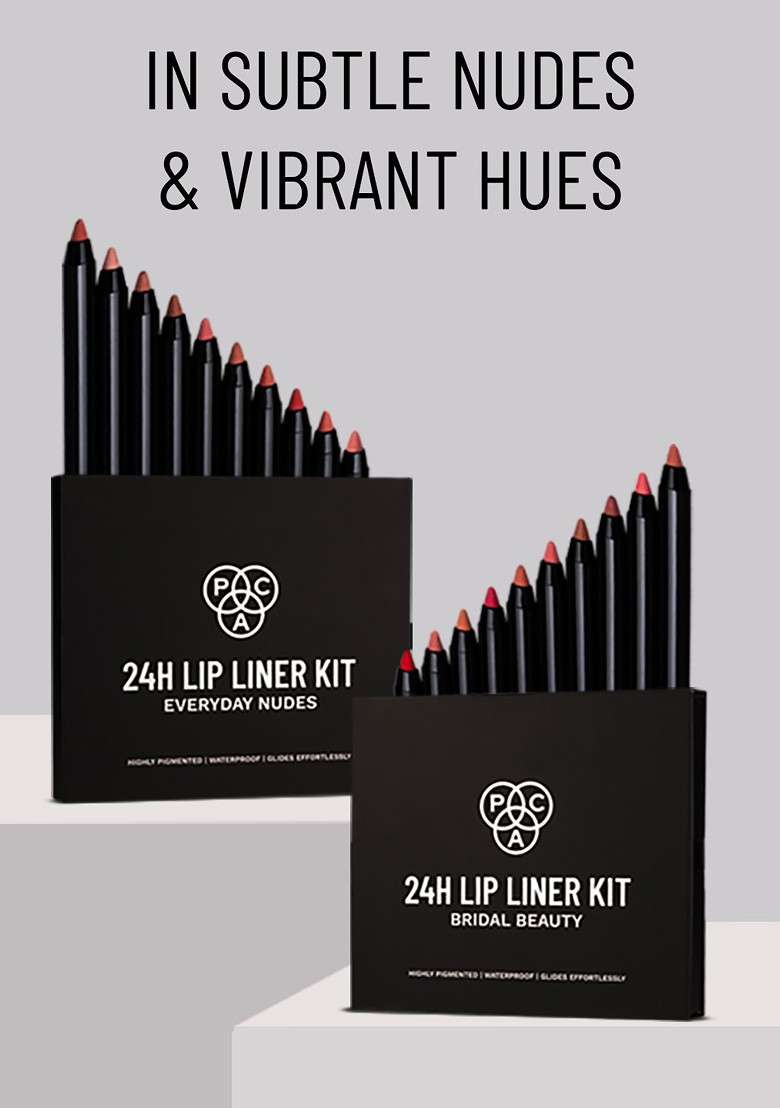 Pac Everyday Nudes Highly Pigmented Waterproof 24H Lip Liner Kit - Indya